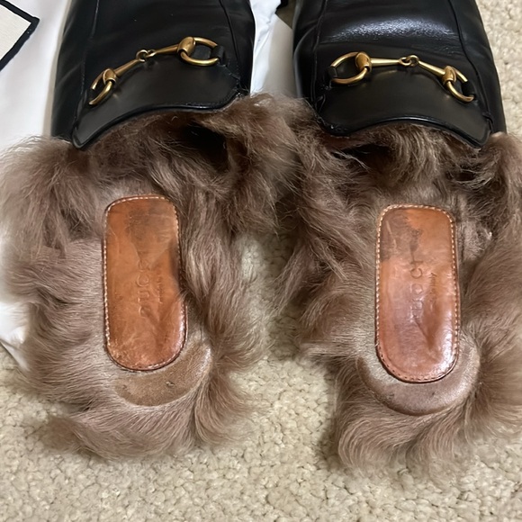 Auth GUCCI PRINCETOWN Fire Mules Slides HORSEBIT Shoes 40 Loafer - Picture 4 of 10